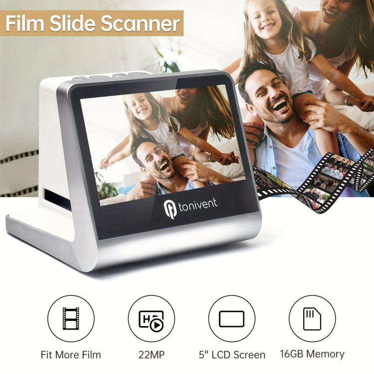Tonivent TON170 22 Mega Pixels 5 inch HD Screen Film Scanner(US Plug) - Portable Scanner by PMC TechLife | Online Shopping South Africa | PMC TechLife | Buy Now Pay Later Mobicred