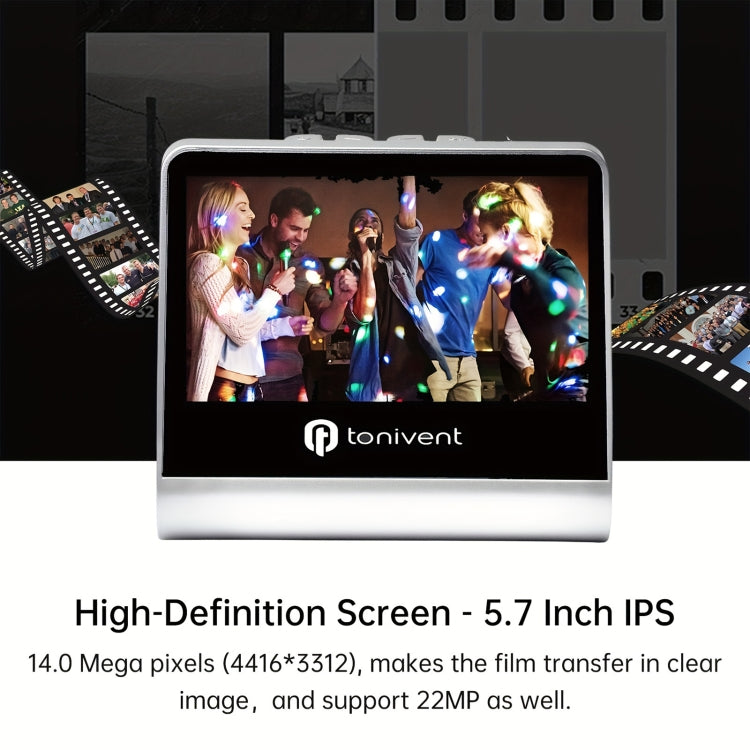 Tonivent TON170 22 Mega Pixels 5 inch HD Screen Film Scanner(AU Plug) - Portable Scanner by PMC TechLife | Online Shopping South Africa | PMC TechLife | Buy Now Pay Later Mobicred