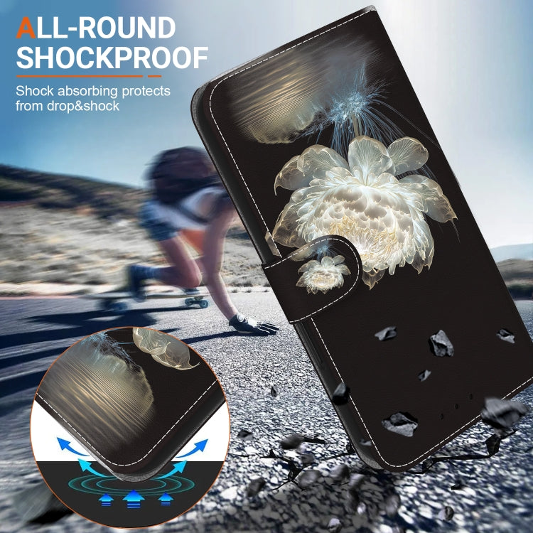 For Google Pixel 9 Pro Crystal Texture Colored Drawing Leather Phone Case(Crystal Peony) - Google Cases by PMC TechLife | Online Shopping South Africa | PMC TechLife | Buy Now Pay Later Mobicred