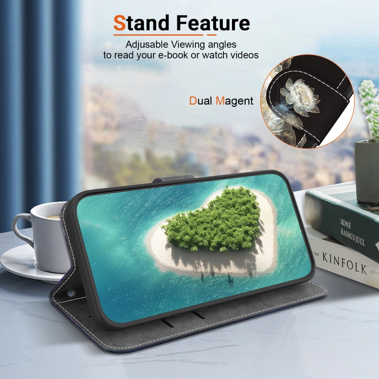 For Google Pixel 9 Pro Crystal Texture Colored Drawing Leather Phone Case(Crystal Peony) - Google Cases by PMC TechLife | Online Shopping South Africa | PMC TechLife | Buy Now Pay Later Mobicred