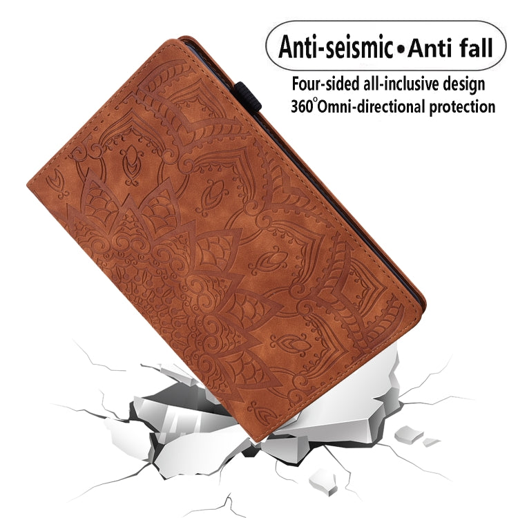 For Lenovo Tab P12 12.7 Calf Texture Embossed Leather Tablet Case(Brown) - Lenovo by PMC TechLife | Online Shopping South Africa | PMC TechLife | Buy Now Pay Later Mobicred