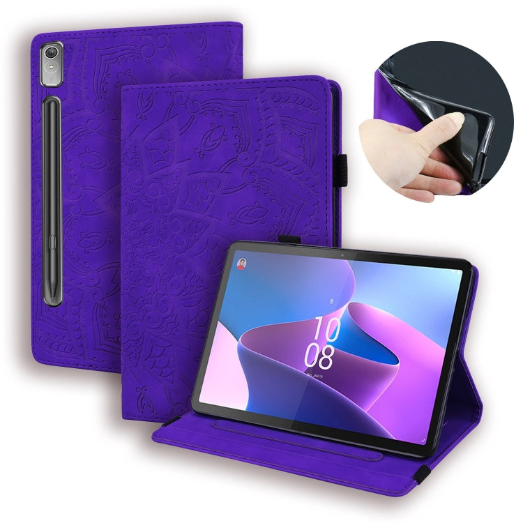 For Lenovo Tab P12 12.7 Calf Texture Embossed Leather Tablet Case(Purple) - free shipping - PMC TechLife - Order now!
