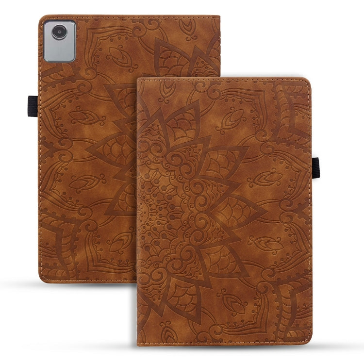 For Lenovo Tab M11 / Xiaoxin Pad 11 2024 Calf Texture Embossed Leather Tablet Case(Brown) - free shipping - PMC Jewellery - Order now!