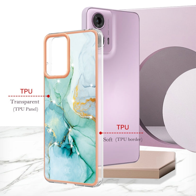 For Motorola Moto G24 4G / G04 4G Electroplating Marble Dual-side IMD Phone Case(Green 003) - free shipping - PMC TechLife - Order now!