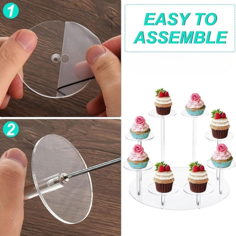 YX034 Acrylic Cupcake Shelf Cartoon Cake Display Stand(Pink) - free shipping - PMc TechLife - Order now!