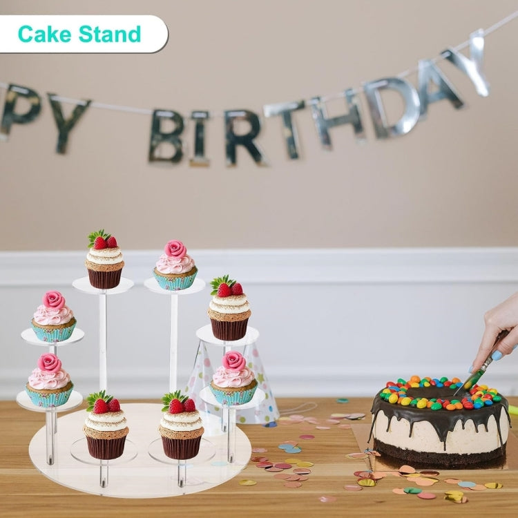 YX034 Acrylic Cupcake Shelf Cartoon Cake Display Stand(Pink) - free shipping - PMc TechLife - Order now!