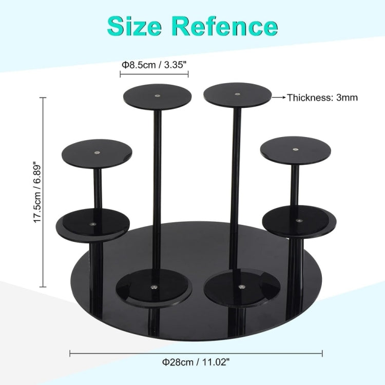 YX034 Acrylic Cupcake Shelf Cartoon Cake Display Stand(Black) - free shipping - PMc TechLife - Order now!