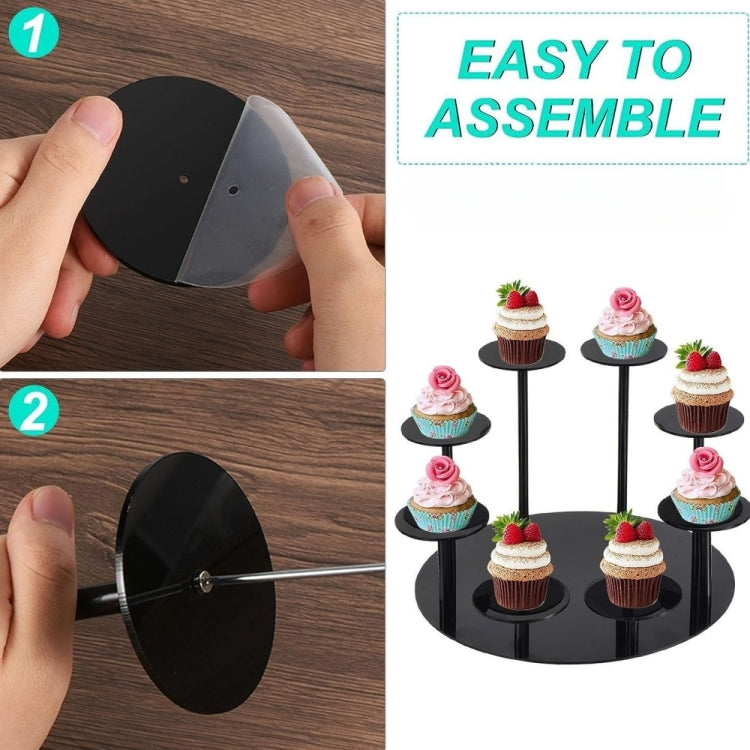 YX034 Acrylic Cupcake Shelf Cartoon Cake Display Stand(Black) - free shipping - PMc TechLife - Order now!