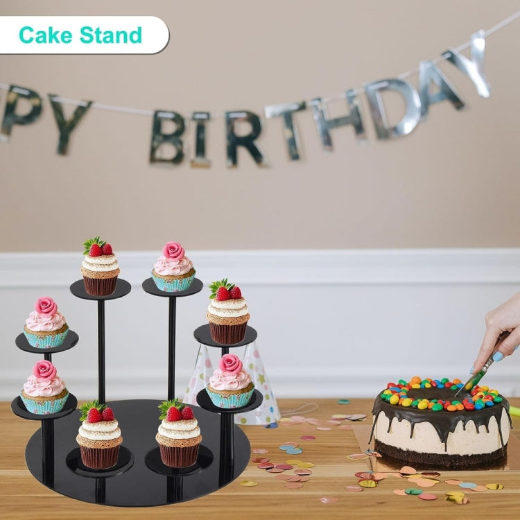YX034 Acrylic Cupcake Shelf Cartoon Cake Display Stand(Black) - free shipping - PMc TechLife - Order now!
