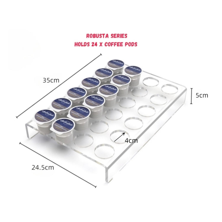 YX038 Acrylic 24 Holes Coffee Capsule Storage Display Stand - free shipping - PMC TechLife - Order now!
