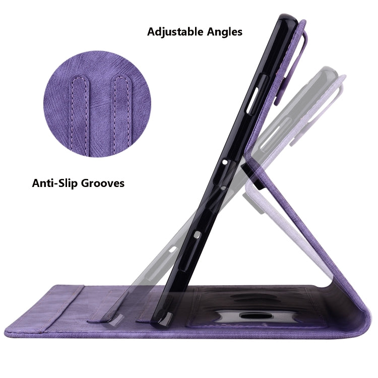 For Lenovo Tab P12 12.7 Cartoon Sakura Cat Embossed Leather Tablet Case(Purple) - free shipping - PMC TechLife - Order now!