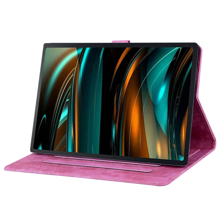 For Lenovo Tab M11 / Xiaoxin Pad 11 2024 Cartoon Sakura Cat Embossed Leather Tablet Case(Rose Red) - Lenovo by PMC TechLife | Online Shopping South Africa | PMC TechLife | Buy Now Pay Later Mobicred