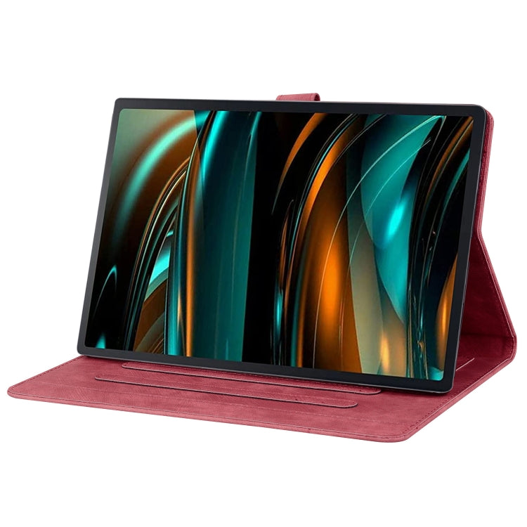 For Lenovo Tab M11 / Xiaoxin Pad 11 2024 Cartoon Sakura Cat Embossed Leather Tablet Case(Red) - Lenovo by PMC TechLife | Online Shopping South Africa | PMC TechLife | Buy Now Pay Later Mobicred
