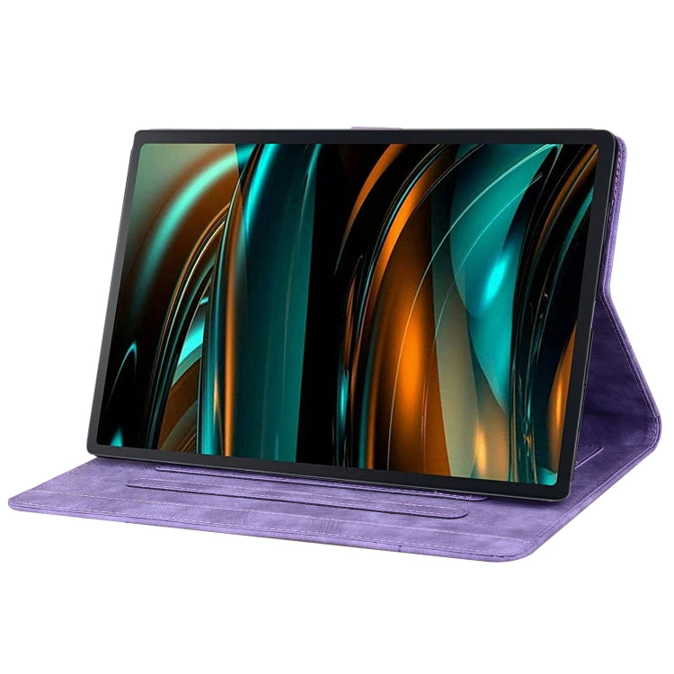 For Lenovo Tab M11 / Xiaoxin Pad 11 2024 Cartoon Sakura Cat Embossed Leather Tablet Case(Purple) - Lenovo by PMC TechLife | Online Shopping South Africa | PMC TechLife | Buy Now Pay Later Mobicred