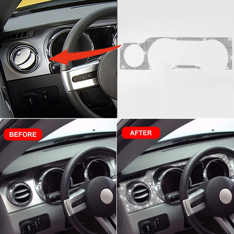 For Ford Mustang 2005-2009 Car Dashboard Frame Diamond Decorative Sticker, Left Drive - Car Interior Mouldings by PMC TechLife | Online Shopping South Africa | PMC TechLife | Buy Now Pay Later Mobicred