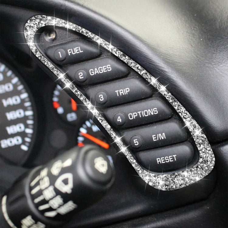 For Chevrolet Corvette C5 1998-2004 2 in 1 Both Sides of Car Speedometer Diamond Decorative Sticker, Left Drive - Car Interior Mouldings by PMC TechLife | Online Shopping South Africa | PMC TechLife | Buy Now Pay Later Mobicred