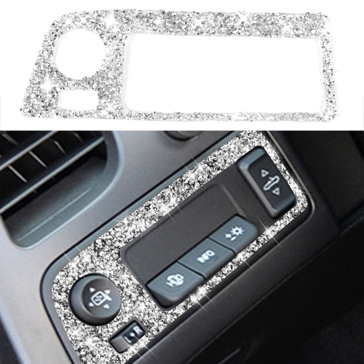 For Chevrolet Corvette C7 2014-2019 Car Headlight Switch Frame Diamond Decorative Sticker, Left Drive - Car Interior Mouldings by PMC TechLife | Online Shopping South Africa | PMC TechLife | Buy Now Pay Later Mobicred