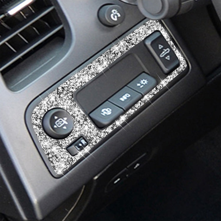 For Chevrolet Corvette C7 2014-2019 Car Headlight Switch Frame Diamond Decorative Sticker, Left Drive - Car Interior Mouldings by PMC TechLife | Online Shopping South Africa | PMC TechLife | Buy Now Pay Later Mobicred