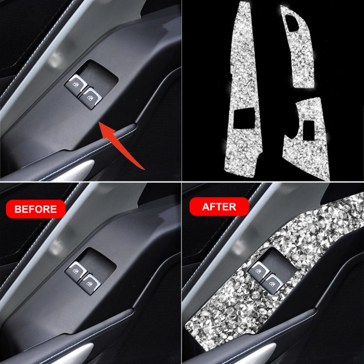 For Chevrolet Corvette C7 2014-2019 Car Door Button Panel Diamond Decorative Sticker, Left Drive - free shipping - PMC TechLife - Order now!