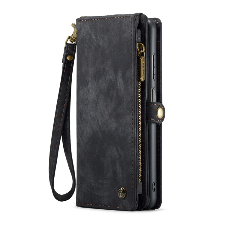 For Samsung Galaxy A15 5G CaseMe 008 Multifunctional Zipper Wallet Leather Phone Case with Lanyard(Black) - free shipping - PMC Jewellery - Order now!