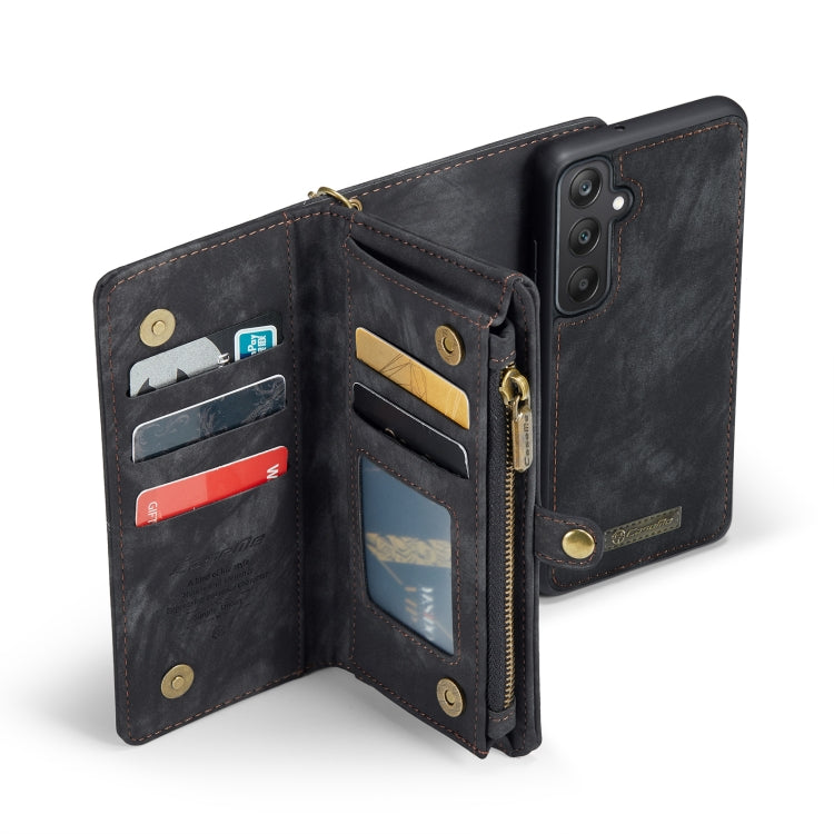 For Samsung Galaxy A25 4G CaseMe 008 Multifunctional Zipper Wallet Leather Phone Case with Lanyard(Black) - free shipping - PMC Jewellery - Order now!
