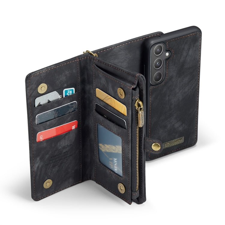 For Samsung Galaxy A55 5G CaseMe 008 Multifunctional Zipper Wallet Leather Phone Case with Lanyard(Black) - free shipping - PMC Jewellery - Order now!
