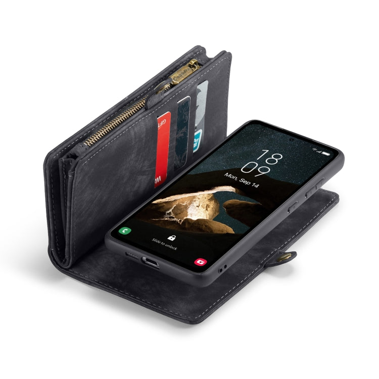 For Samsung Galaxy A55 5G CaseMe 008 Multifunctional Zipper Wallet Leather Phone Case with Lanyard(Black) - free shipping - PMC Jewellery - Order now!