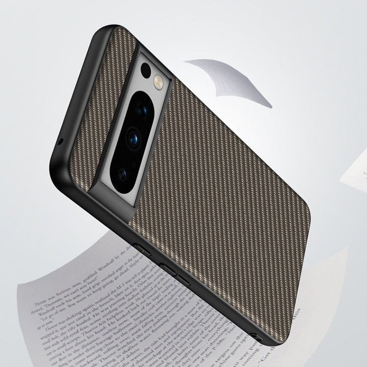 For Google Pixel 9 Ultra-thin Carbon Fiber Texture Printing Phone Case(Gold) - Google Cases by PMC TechLife | Online Shopping South Africa | PMC TechLife | Buy Now Pay Later Mobicred