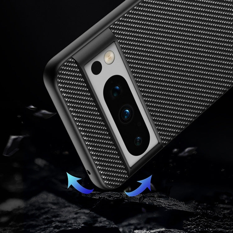 For Google Pixel 9 Ultra-thin Carbon Fiber Texture Printing Phone Case(Black Blue) - Google Cases by PMC TechLife | Online Shopping South Africa | PMC TechLife | Buy Now Pay Later Mobicred