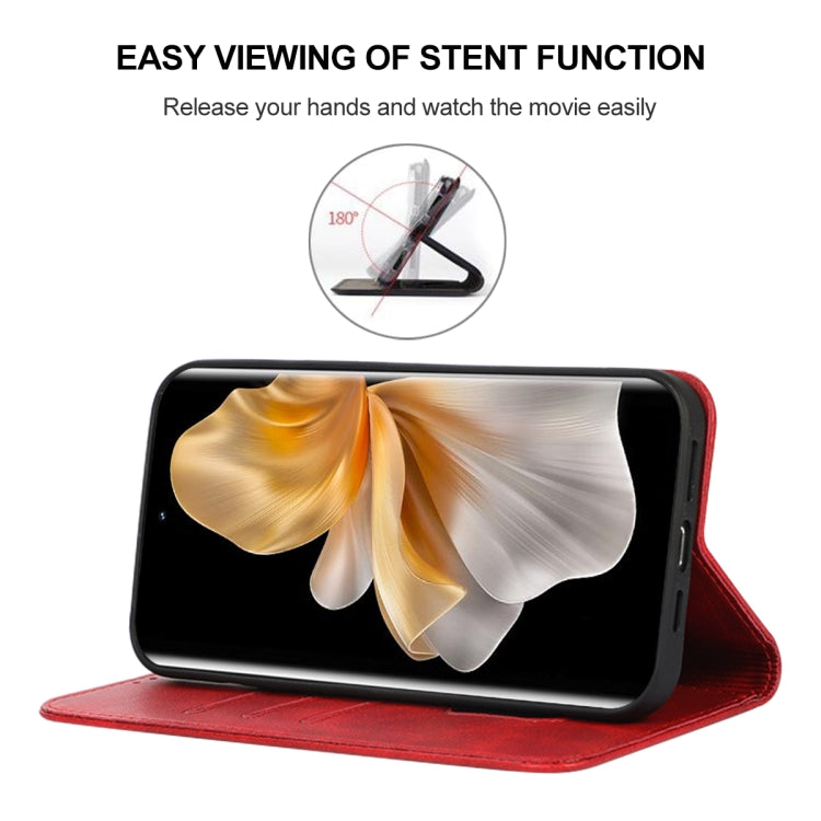 For vivo S18 Pro Magnetic Closure Leather Phone Case(Red) - vivo Cases by PMC TechLife | Online Shopping South Africa | PMC TechLife | Buy Now Pay Later Mobicred