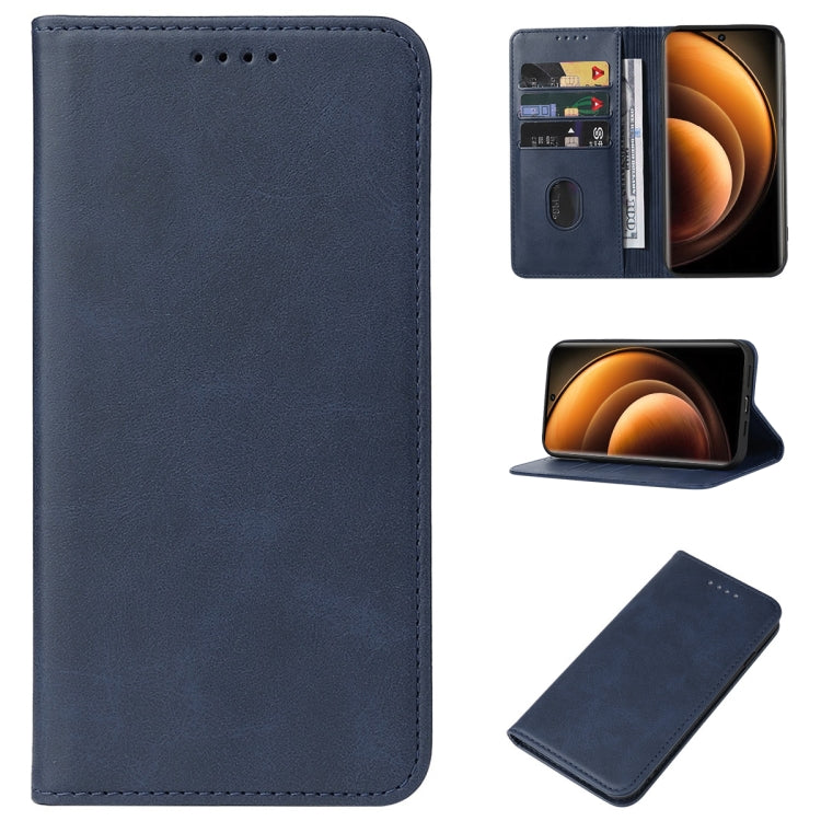 For vivo X100 Magnetic Closure Leather Phone Case(Blue) - X100 Cases by PMC TechLife | Online Shopping South Africa | PMC TechLife | Buy Now Pay Later Mobicred