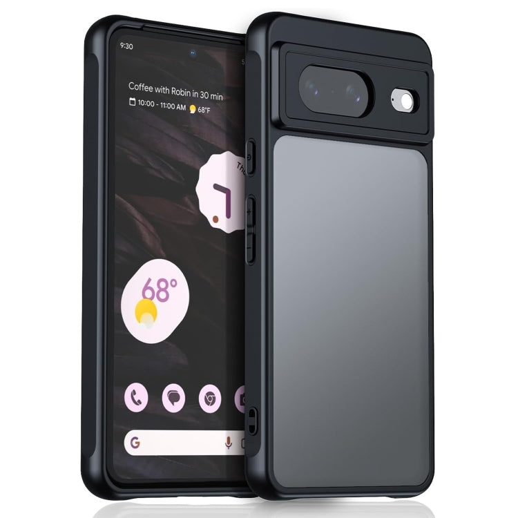 For Google Pixel 9 Pro Ultra-thin Translucent PC+TPU Phone Case(Black) - Google Cases by PMC TechLife | Online Shopping South Africa | PMC TechLife | Buy Now Pay Later Mobicred