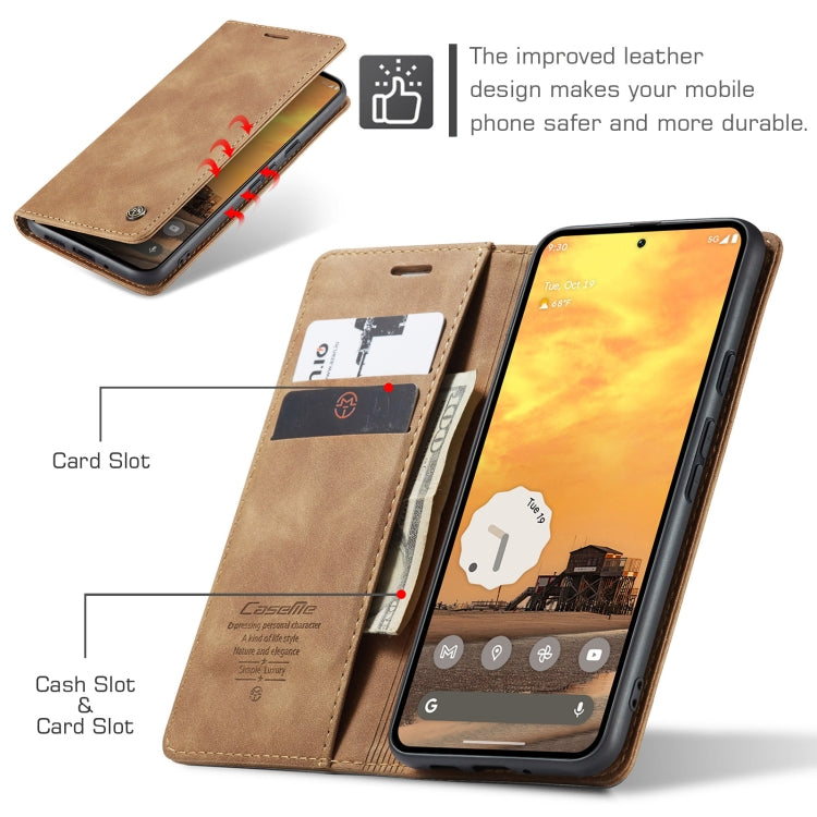 For Google Pixel 9 / 9 Pro CaseMe 013 Multifunctional Horizontal Flip Leather Phone Case(Brown) - free shipping - PMC TechLife - Order now!