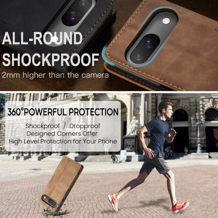 For Google Pixel 9 / 9 Pro CaseMe 013 Multifunctional Horizontal Flip Leather Phone Case(Brown) - free shipping - PMC TechLife - Order now!