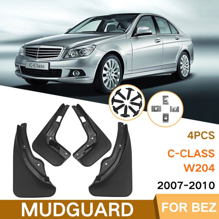 For Mercedes-Benz C-Class W205 2007-2010 4pcs/Set Car Auto Soft Plastic Splash Flaps Fender Guard - Mudguards by PMC TechLife | Online Shopping South Africa | PMC TechLife | Buy Now Pay Later Mobicred