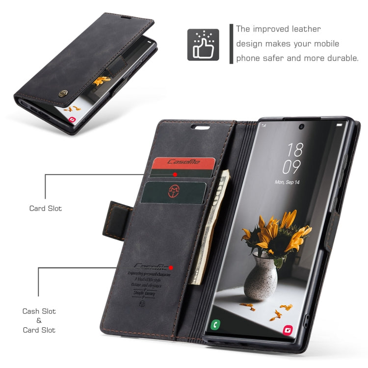 ForSamsung Galaxy S24 Ultra 5G CaseMe 013 Multifunctional Horizontal Flip Leather Phone Case(Black) - free shipping - PMC Jewellery - Order now!