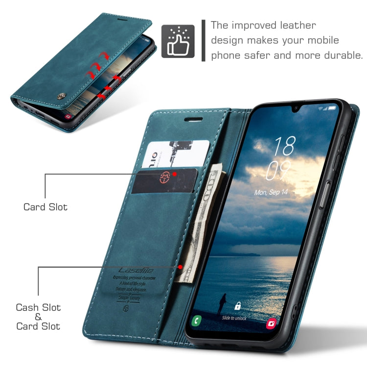 For Samsung Galaxy A25 5G CaseMe 013 Multifunctional Horizontal Flip Leather Phone Case(Blue) - free shipping - PMC Jewellery - Order now!