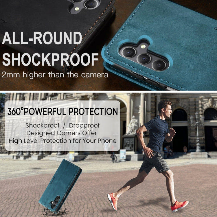 For Samsung Galaxy A25 5G CaseMe 013 Multifunctional Horizontal Flip Leather Phone Case(Blue) - free shipping - PMC Jewellery - Order now!