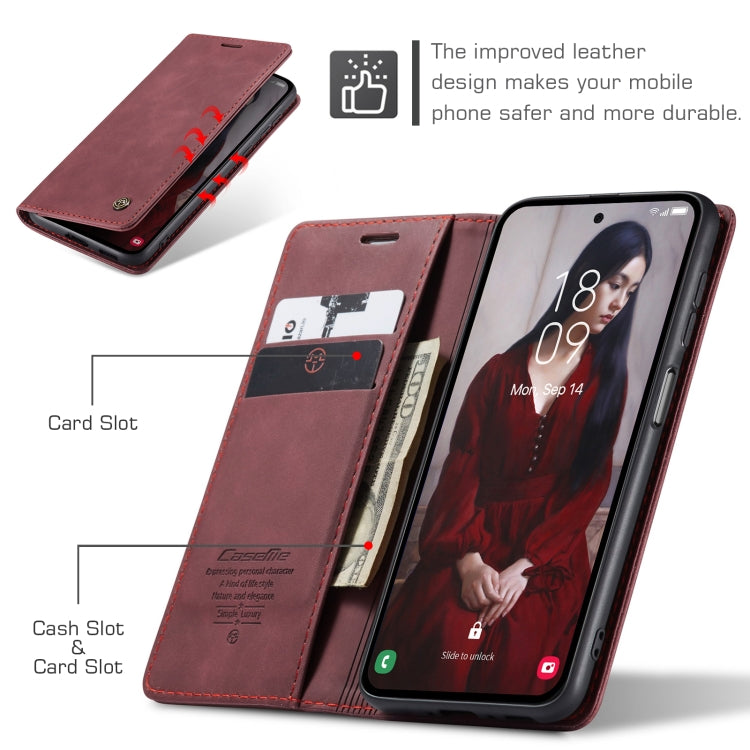 For Samsung Galaxy A55 5G CaseMe 013 Multifunctional Horizontal Flip Leather Phone Case(Wine Red) - free shipping - PMC Jewellery - Order now!