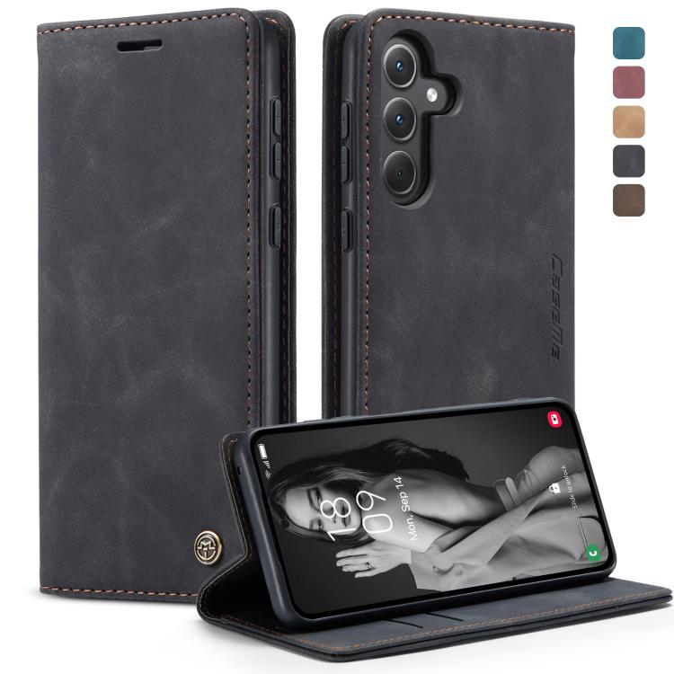 For Samsung Galaxy A55 5G CaseMe 013 Multifunctional Horizontal Flip Leather Phone Case(Black) - free shipping - PMC Jewellery - Order now!