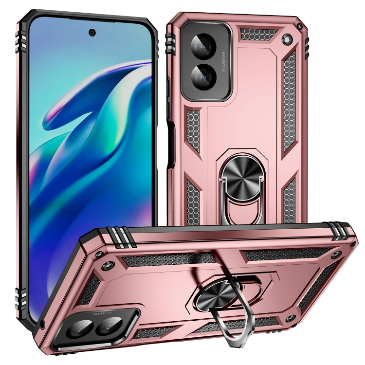 For Motorola Moto G Power 5G 2024 Shockproof TPU + PC Phone Case with Holder(Rose Gold) - free shipping - PMC Jewellery - Order now!