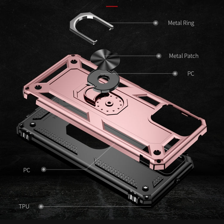 For Motorola Moto G Power 5G 2024 Shockproof TPU + PC Phone Case with Holder(Rose Gold) - free shipping - PMC Jewellery - Order now!