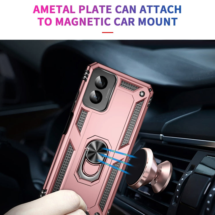 For Motorola Moto G Power 5G 2024 Shockproof TPU + PC Phone Case with Holder(Rose Gold) - free shipping - PMC Jewellery - Order now!