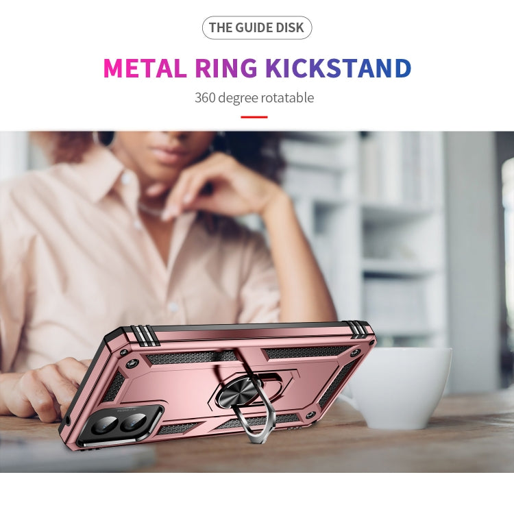 For Motorola Moto G Power 5G 2024 Shockproof TPU + PC Phone Case with Holder(Rose Gold) - free shipping - PMC Jewellery - Order now!