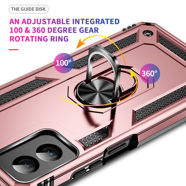 For Motorola Moto G Power 5G 2024 Shockproof TPU + PC Phone Case with Holder(Rose Gold) - free shipping - PMC Jewellery - Order now!