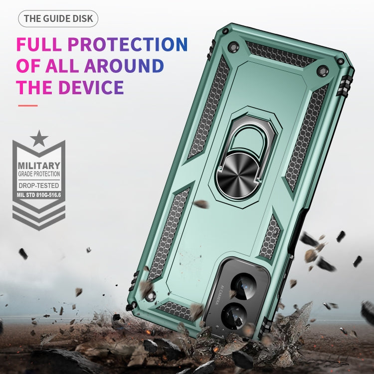 For Motorola Moto G Power 5G 2024 Shockproof TPU + PC Phone Case with Holder(Dark Green) - Motorola Cases by PMC Jewellery | Online Shopping South Africa | PMC Jewellery | Buy Now Pay Later Mobicred