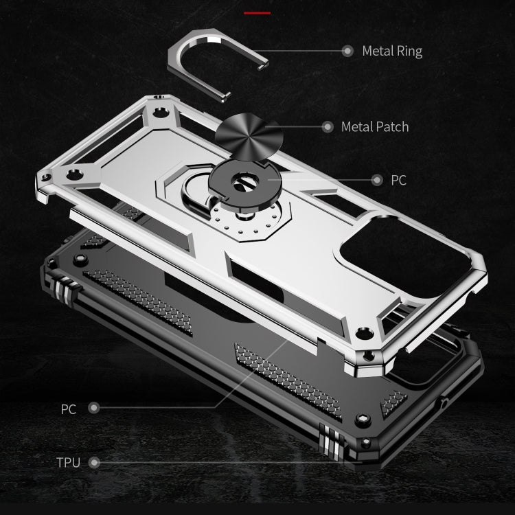 For Motorola Moto G Play 4G 2024 Shockproof TPU + PC Phone Case with Holder(Silver) - Motorola Cases by PMC Jewellery | Online Shopping South Africa | PMC Jewellery | Buy Now Pay Later Mobicred