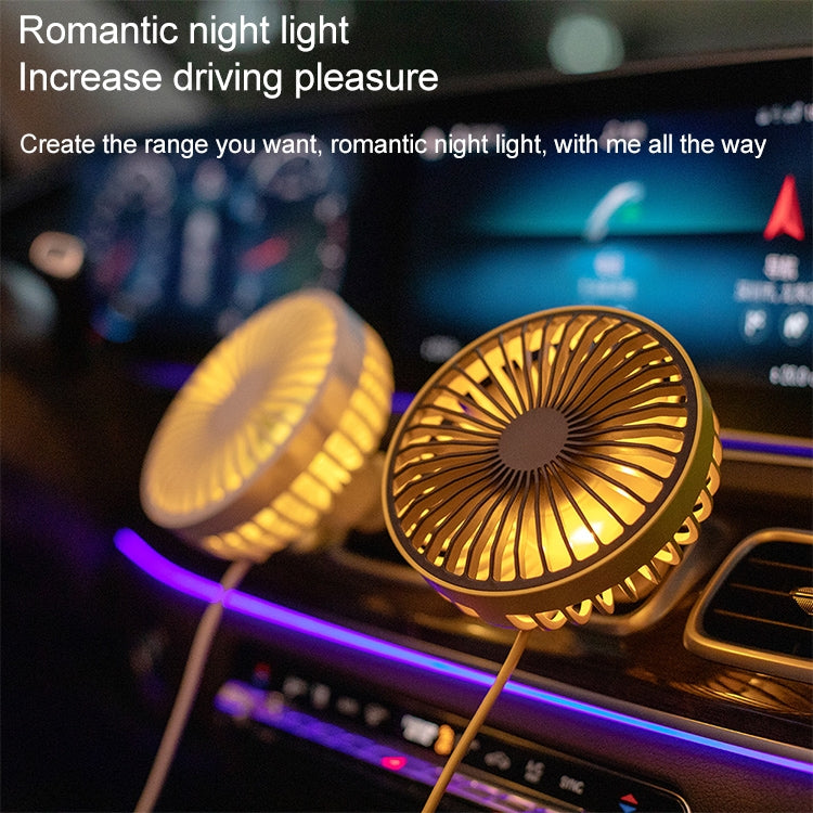 F829 Portable Car Air Outlet Electric Cooling Fan with LED Light(Yellow) - Heating & Fans by PMC TechLife | Online Shopping South Africa | PMC TechLife | Buy Now Pay Later Mobicred