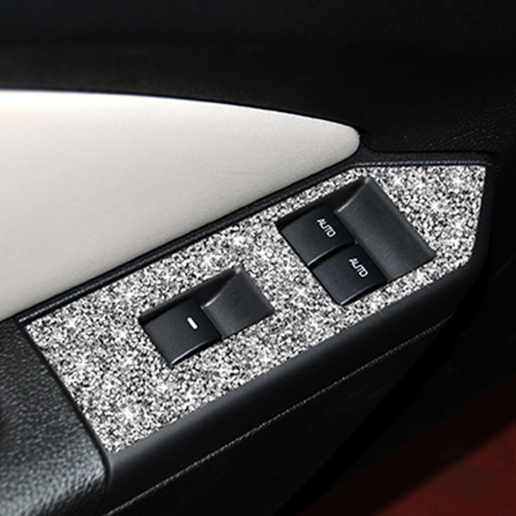 For Ford Mustang 2009-2013 3pcs Car Window Glass Lifter Panel Diamond Decoration Sticker, Left Hand Drive - Car Interior Mouldings by PMC TechLife | Online Shopping South Africa | PMC TechLife | Buy Now Pay Later Mobicred