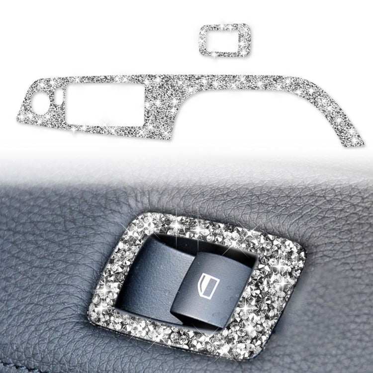 For BMW 3 Series E92 2005-2012 Car Window Lift Panel with Folding Key 40.4cm Diamond Decorative Sticker, Left Drive - Car Interior Mouldings by PMC TechLife | Online Shopping South Africa | PMC TechLife | Buy Now Pay Later Mobicred